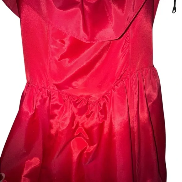 Vintage Gunne Sax Red Ruffle Dress Cottagecore Renaissance Gown - Picture 10 of 15